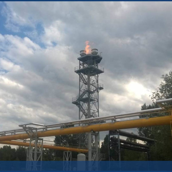 Факел для сжигания коксового газа